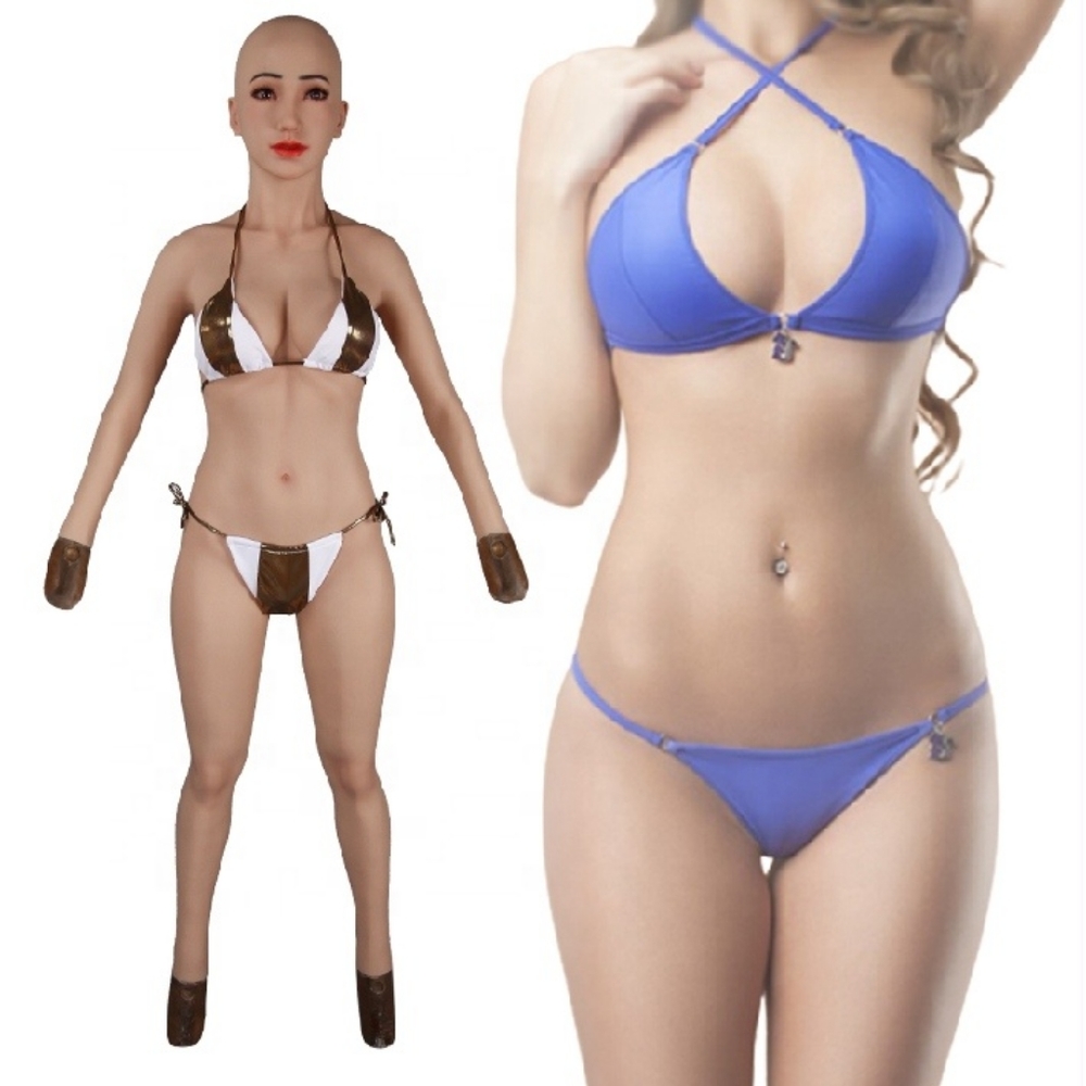 Factory Direct Supply Female silicone bodysuit One-piece With face mask Tight